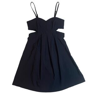 SPARKLE AND FADE black cut out dress date night spring summer beach vacation s